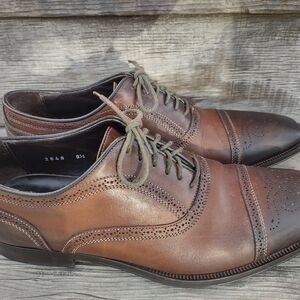 To Boot New York Italy Adam Derrick Antiqued Brown Leather Dress Oxford Shoe 9.5